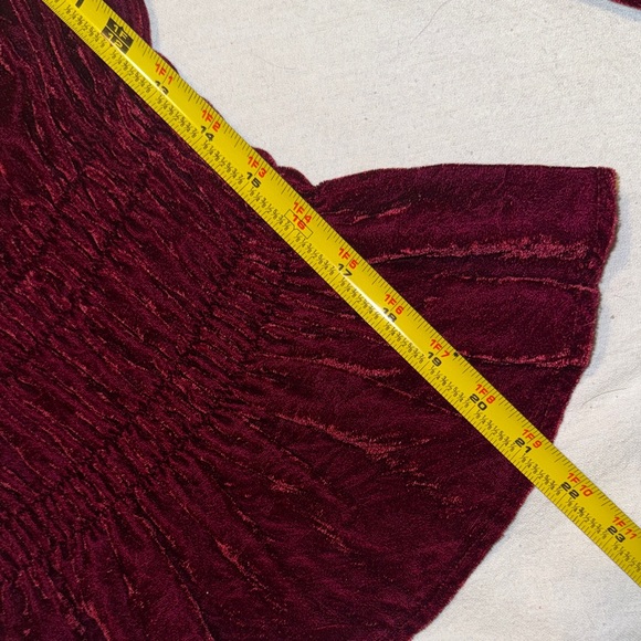 Newport News Y2K Velvet Maroon Blouse - Picture 6 of 9
